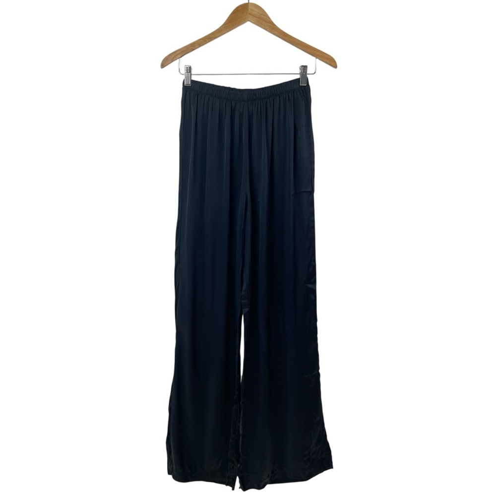Vintage Mike & Tod Black Silk Pull-On Lounge / Pajama Sleep Pants Size Small